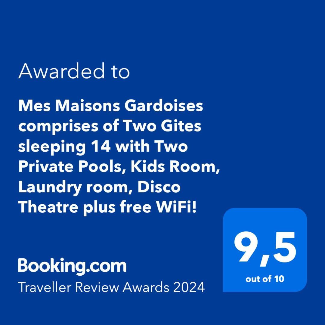 Mes Maisons Gardoises, Two Gites Sleeping 13 With Two Private Pools, Kids Room, Laundry, Disco, Free Wifi, Linen And Dog'S Are Welcome Gagnieres Екстер'єр фото